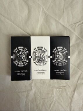 Set of 3 Diptyque travel size eau de parfum / toilette